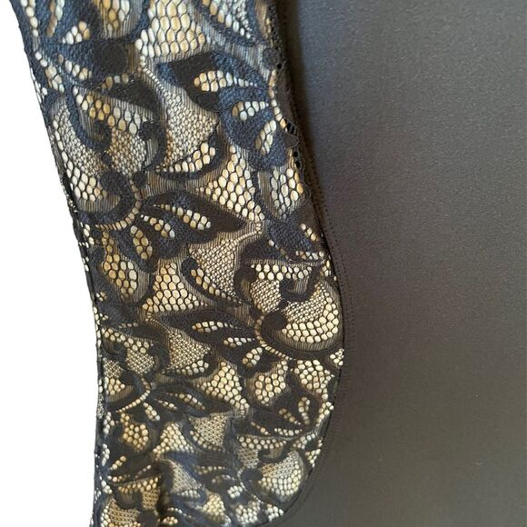 NWT EnFocus Studio Black Lace Bodycon Illusion Dress Long Sleeve Sz 14 - Picture 8 of 8